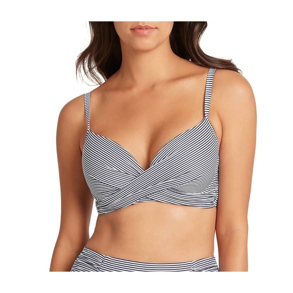 Cross Front Underwire Bikini Top SEA LEVEL Size 10 NWT